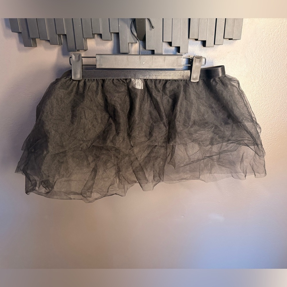 Elegant Black Tulle Lingerie Skirt